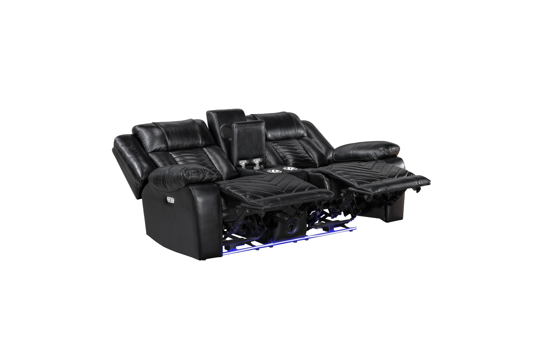 8457BLK Huron Black Power Reclining Sofa Set