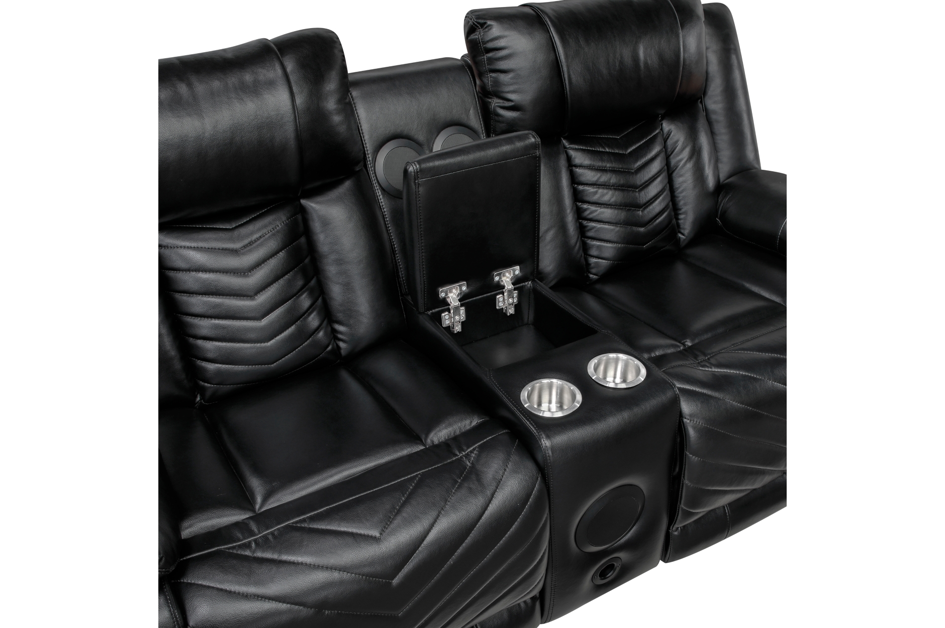 8457BLK Huron Black Power Reclining Sofa Set
