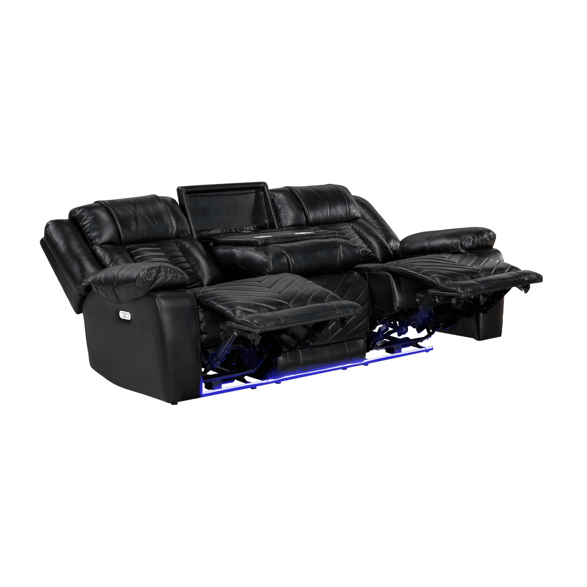 8457BLK Huron Black Power Reclining Sofa Set