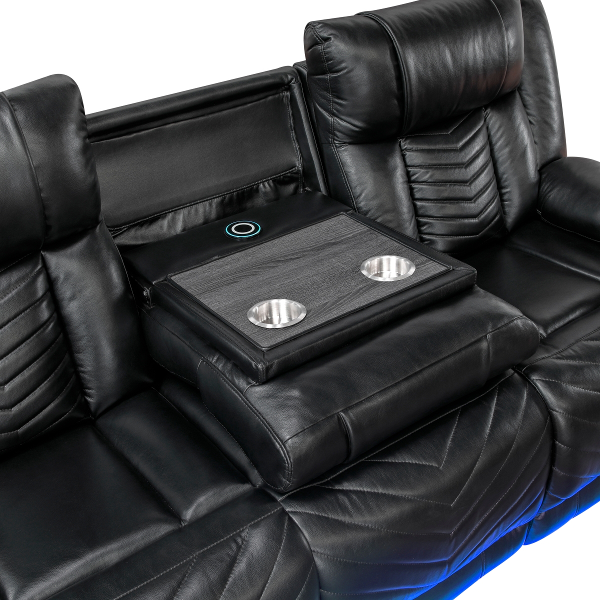 8457BLK Huron Black Power Reclining Sofa Set