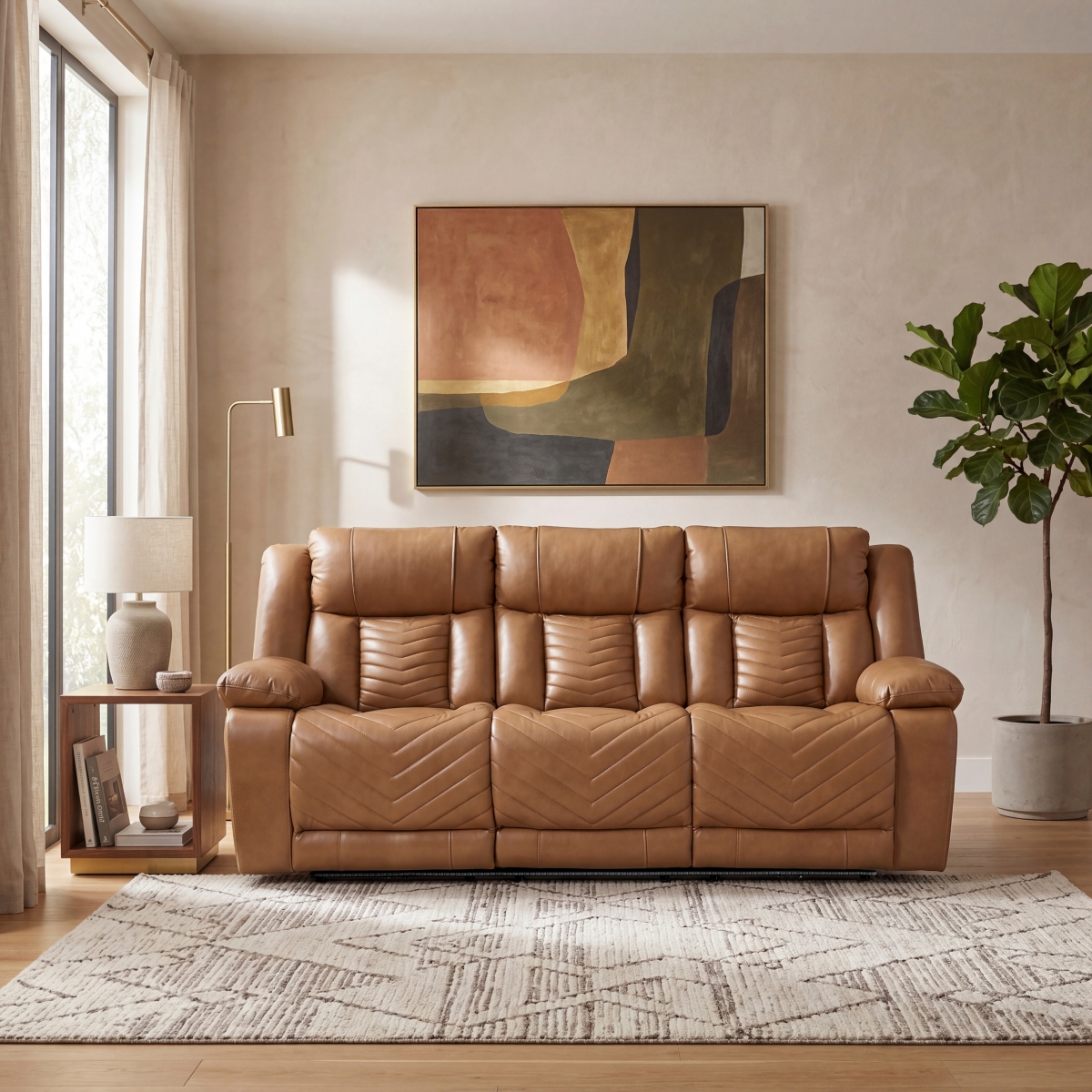 8457BRW Huron Brown Power Reclining Sofa Set