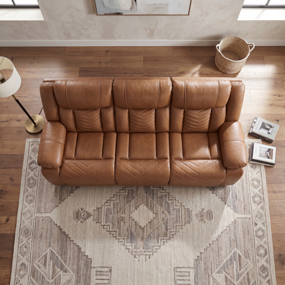 8457BRW Huron Brown Power Reclining Sofa Set