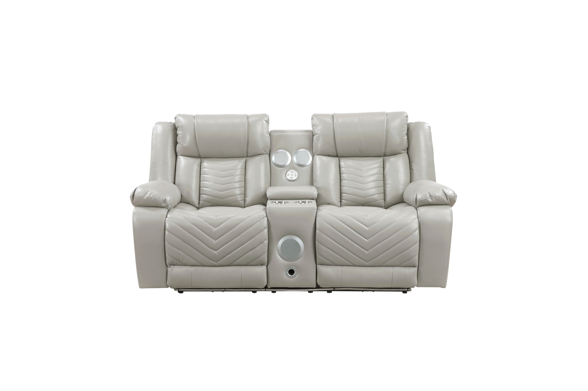 8457GRY Huron Gray Power Reclining Sofa Set