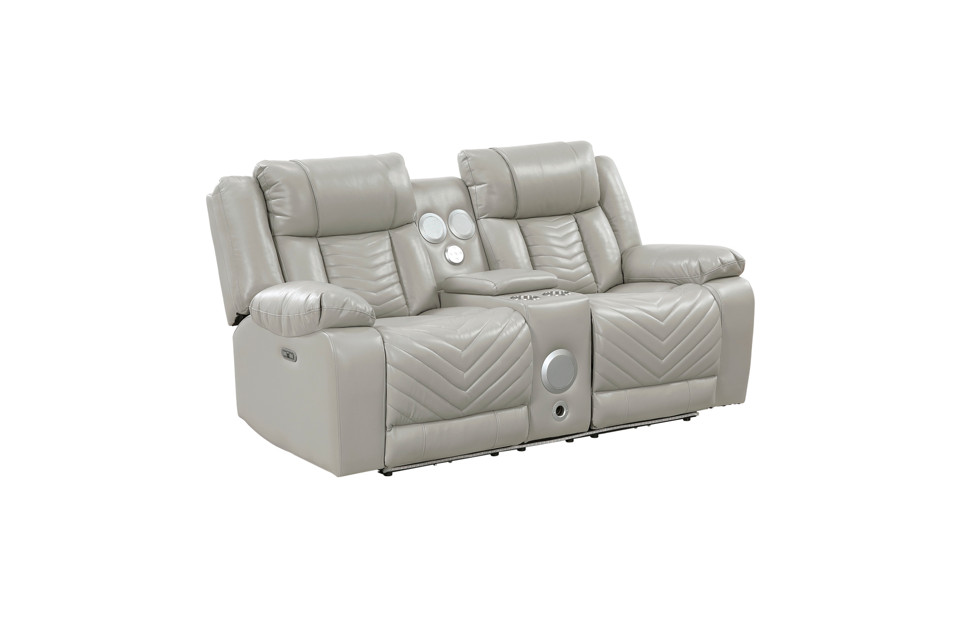 8457GRY Huron Gray Power Reclining Sofa Set