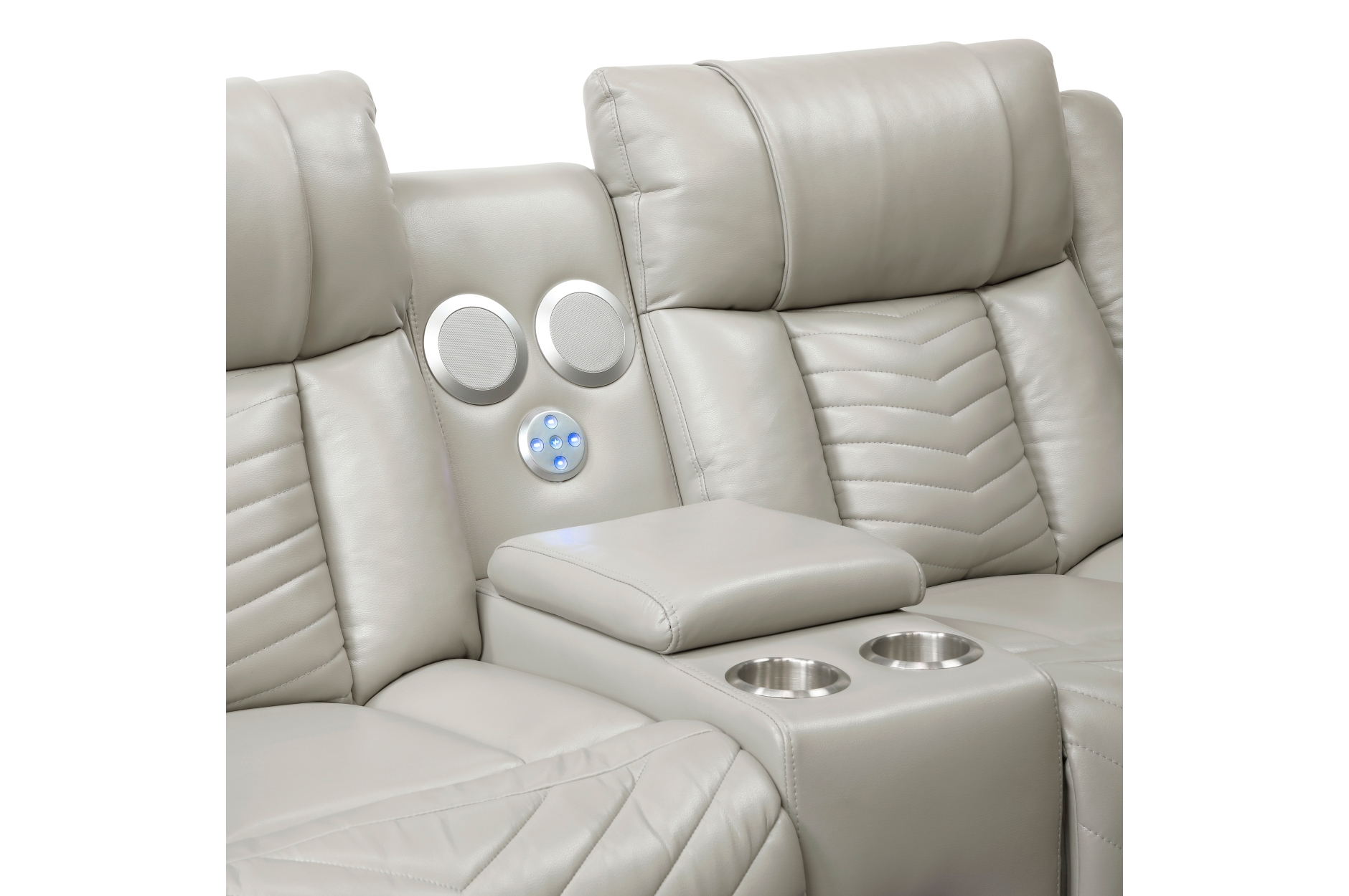8457GRY Huron Gray Power Reclining Sofa Set
