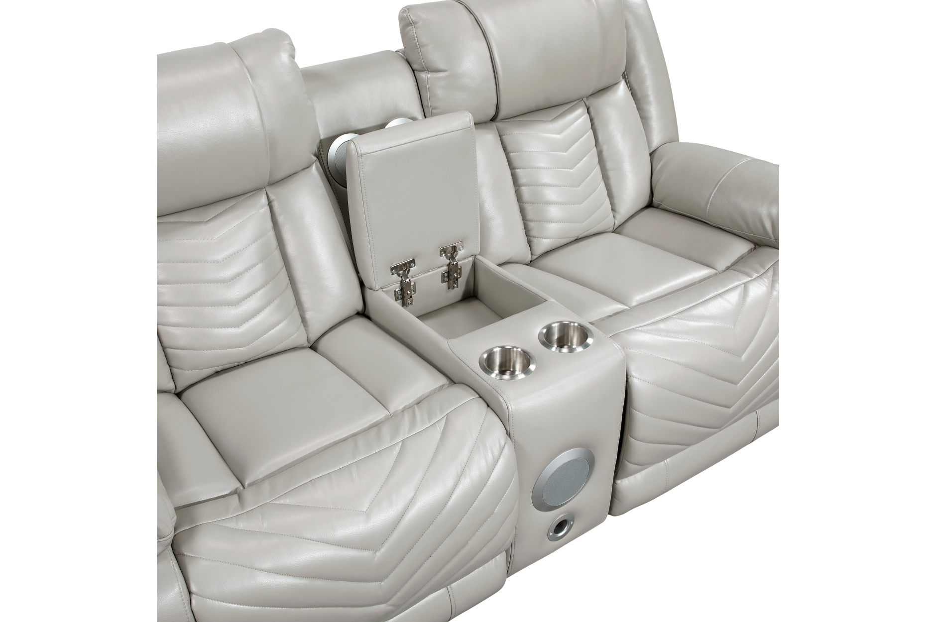 8457GRY Huron Gray Power Reclining Sofa Set