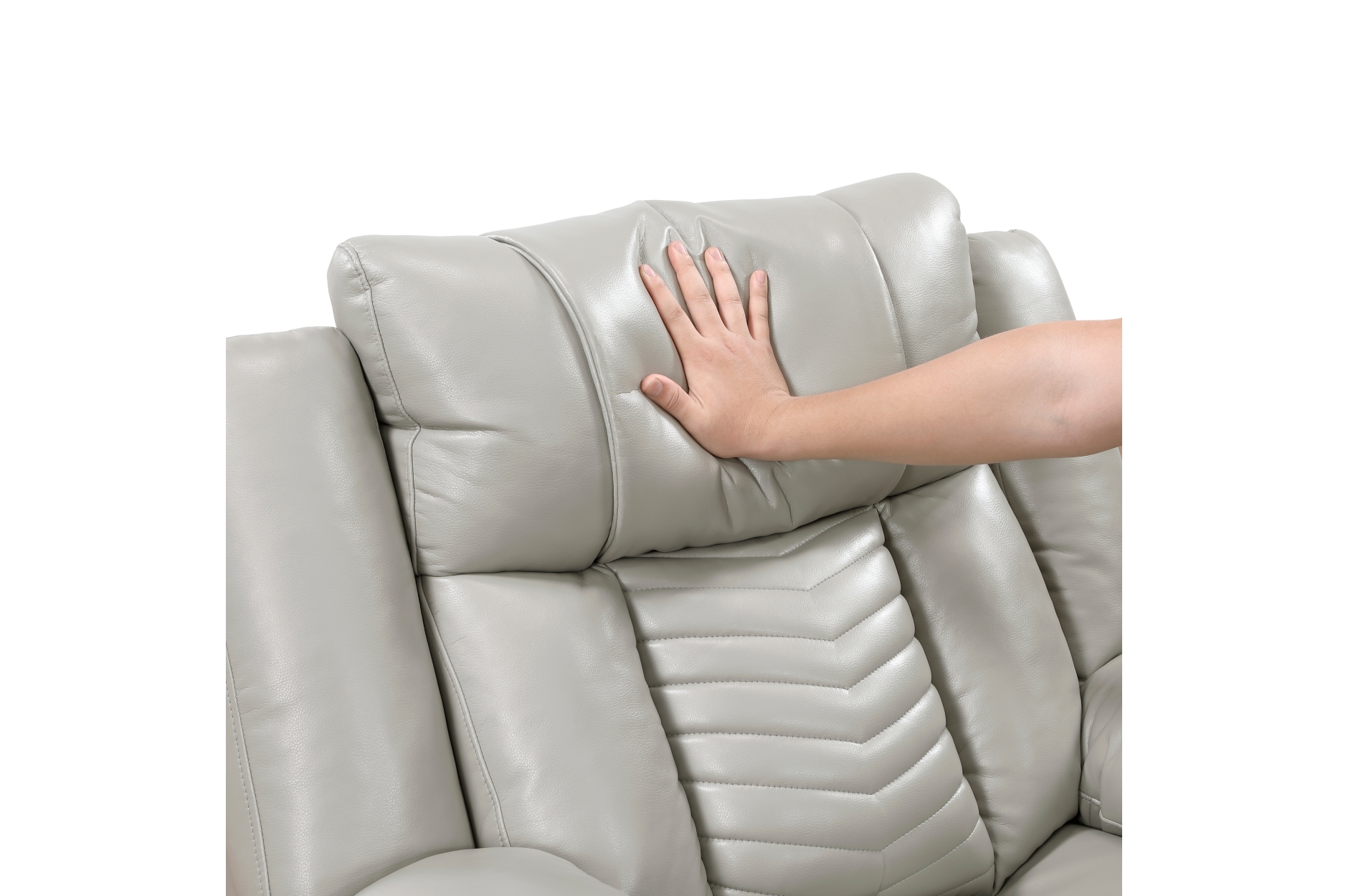 8457GRY Huron Gray Power Reclining Sofa Set