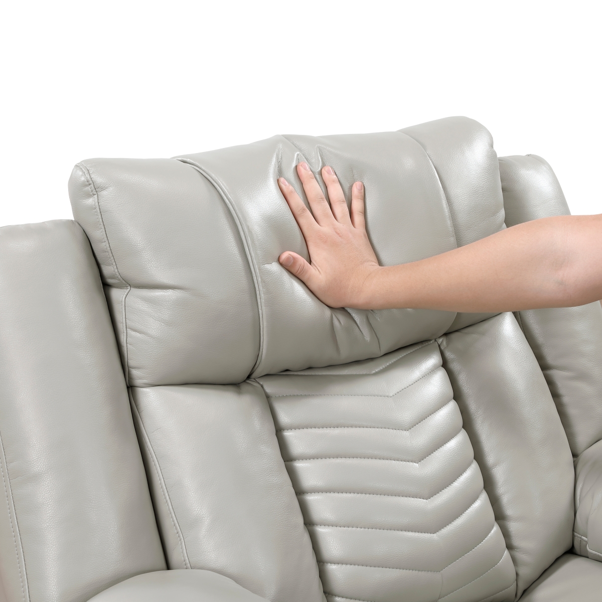 8457GRY Huron Gray Power Reclining Sofa Set