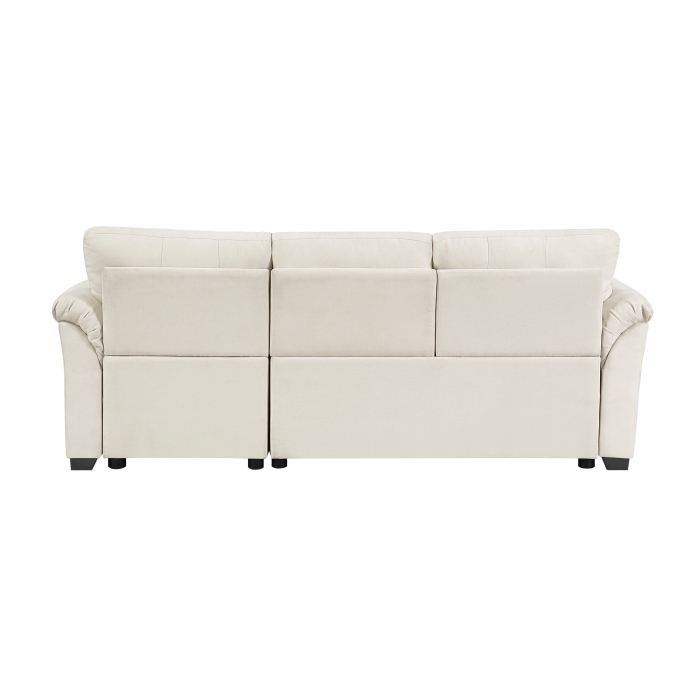 8477BEG*SC Elara Beige 2-Piece Reversible Sectional with Pull-out Bed