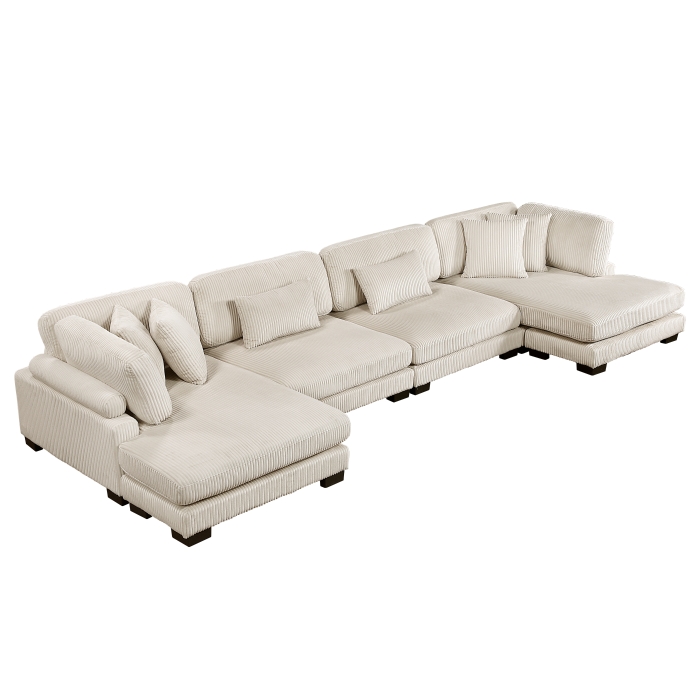 8555BE*2AC2VC Traverse Beige 4-Piece Modular Sectional with Reversible Chaise