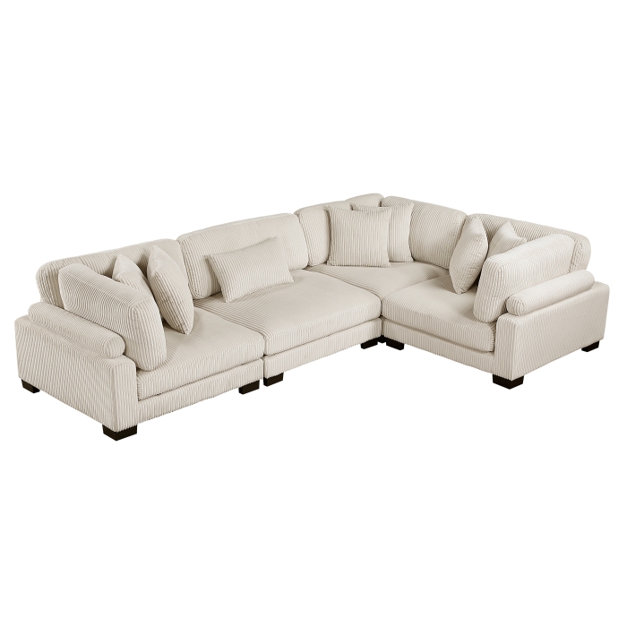 8555BE*3CRAC Traverse Beige 4-Piece Modular Sectional