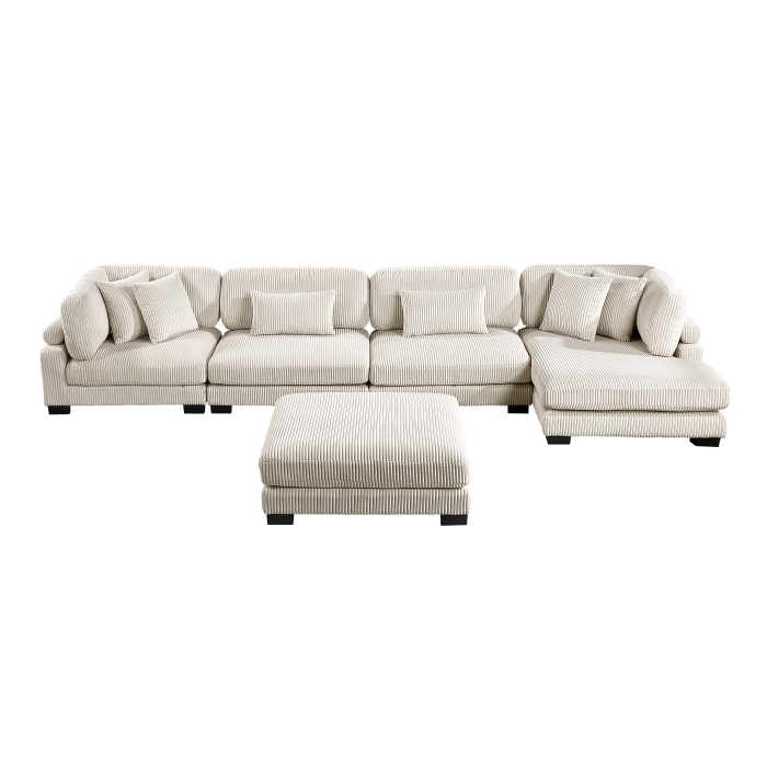 8555BE*CR2ACVCOT Traverse Beige 5-Piece Modular Sectional