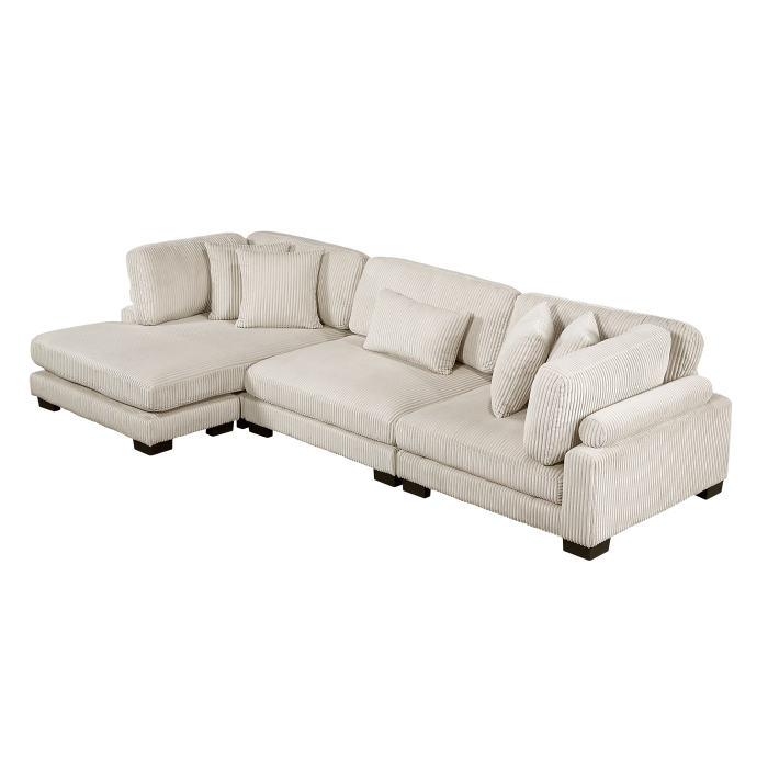 8555BE*CRACVC Traverse Beige 3-Piece Modular Sectional with Reversible Chaise