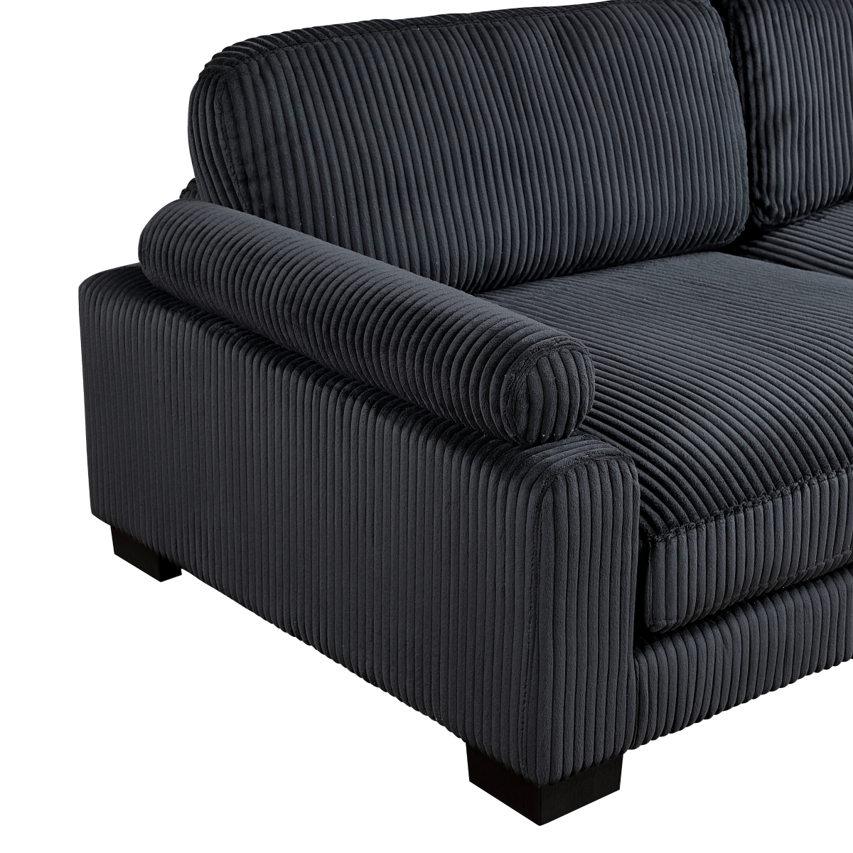 8555BK-3* Traverse Black Sofa