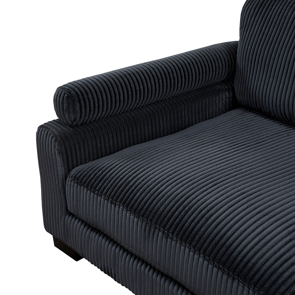 8555BK-3* Traverse Black Sofa