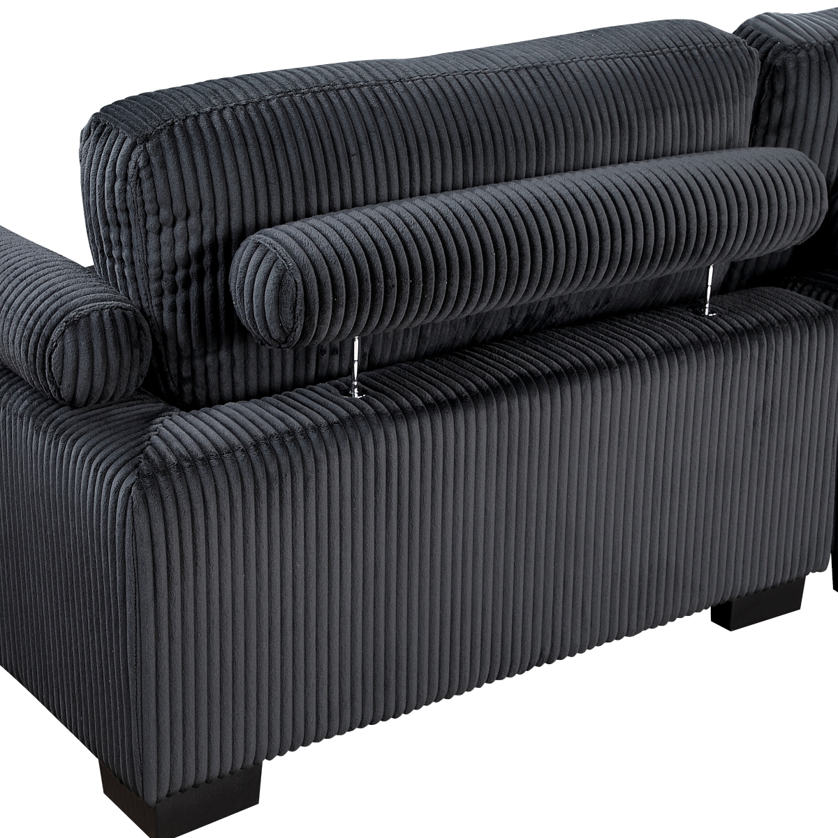 8555BK-3* Traverse Black Sofa