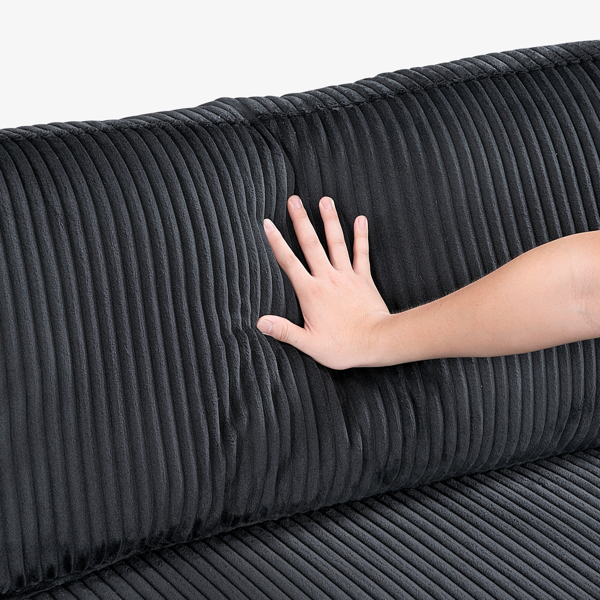 8555BK-3* Traverse Black Sofa