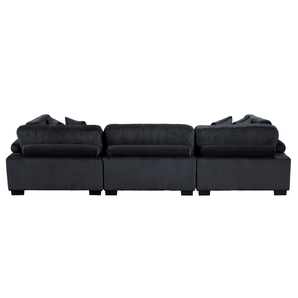 8555BK-3* Traverse Black Sofa