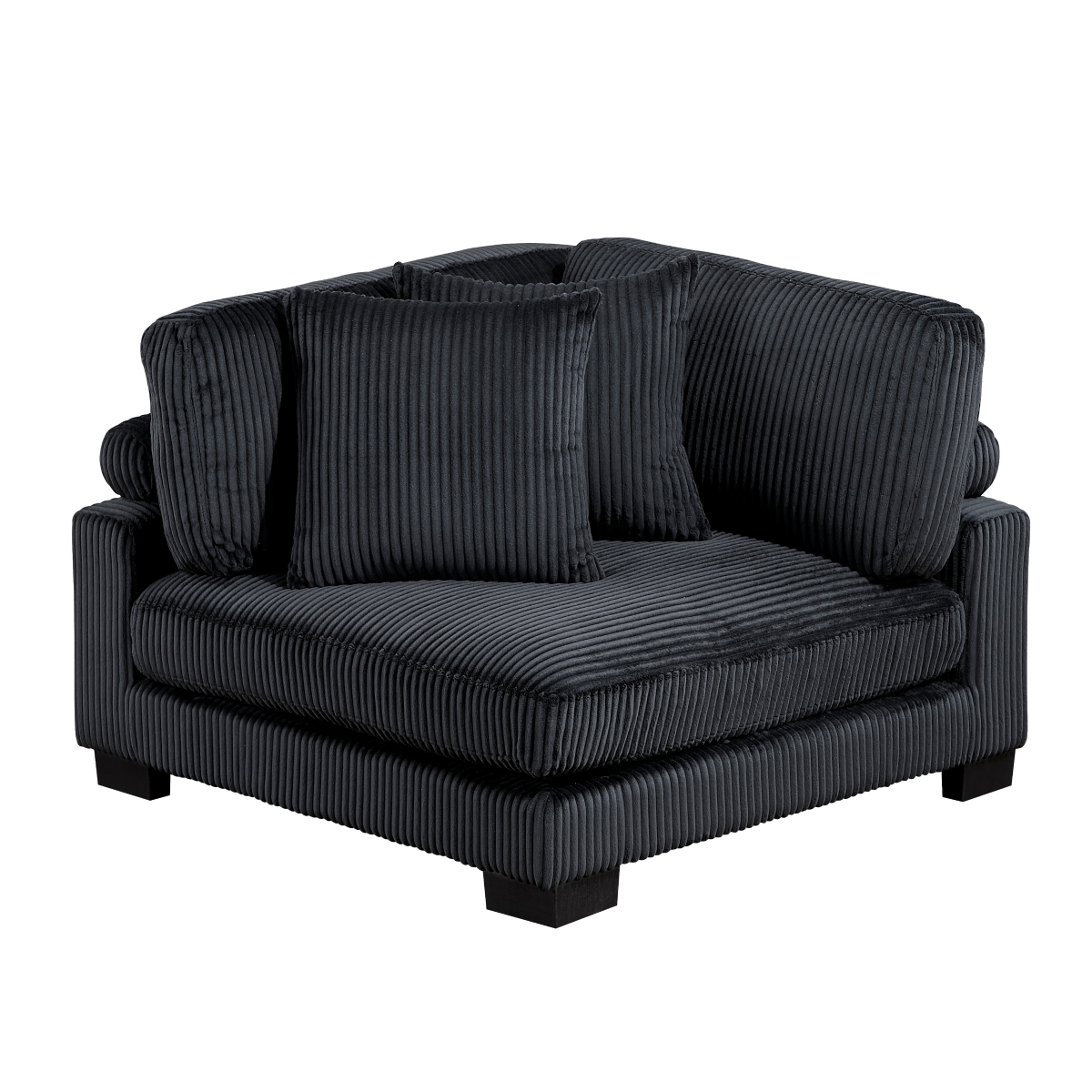 8555BK-3* Traverse Black Sofa