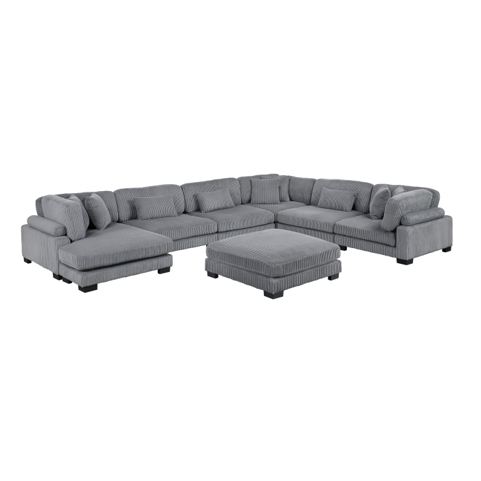 8555GY*2CR3ACVCOT Traverse Gray 7-Piece Modular Sectional