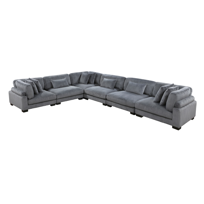 8555GY*3CR3AC Traverse Gray 6-Piece Modular Sectional