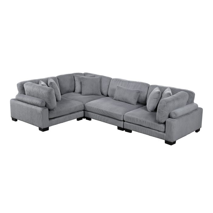 8555GY*3CRAC Traverse Gray 4-Piece Modular Sectional