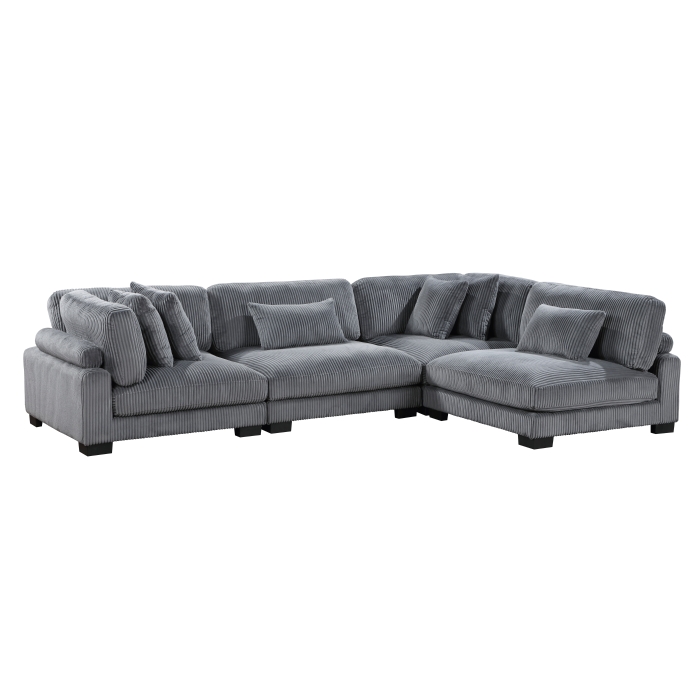 8555GY*4SC Traverse Gray 4-Piece Modular Sectional