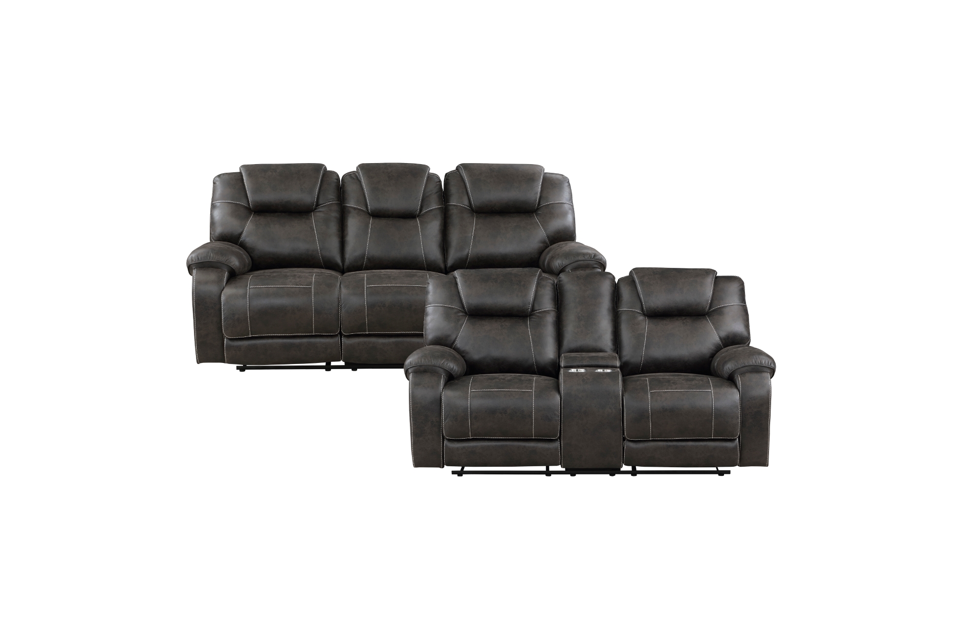 8560PM Gainesville Chocolate Reclining Sofa Set