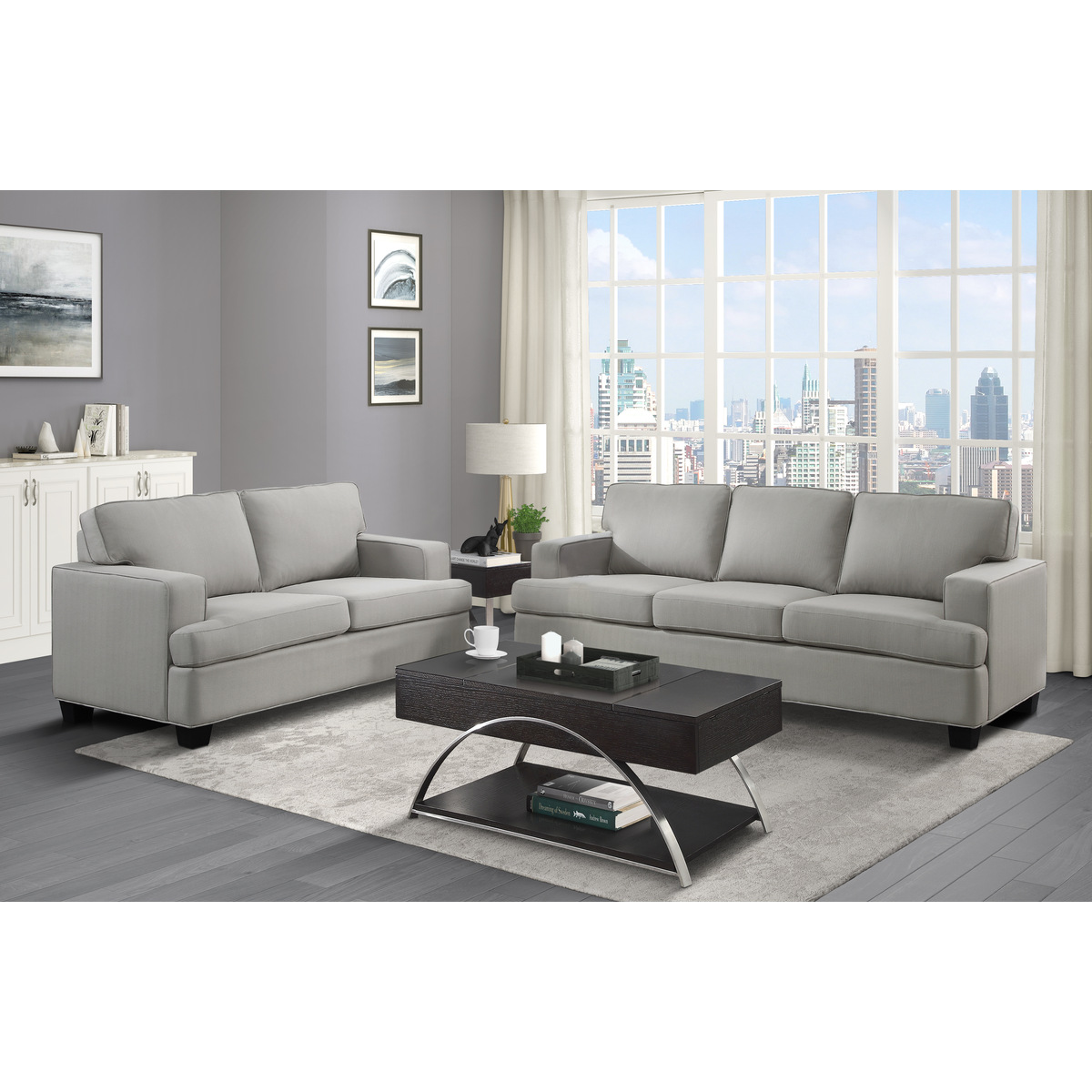 9327KH-3 Elmont Khaki Sofa