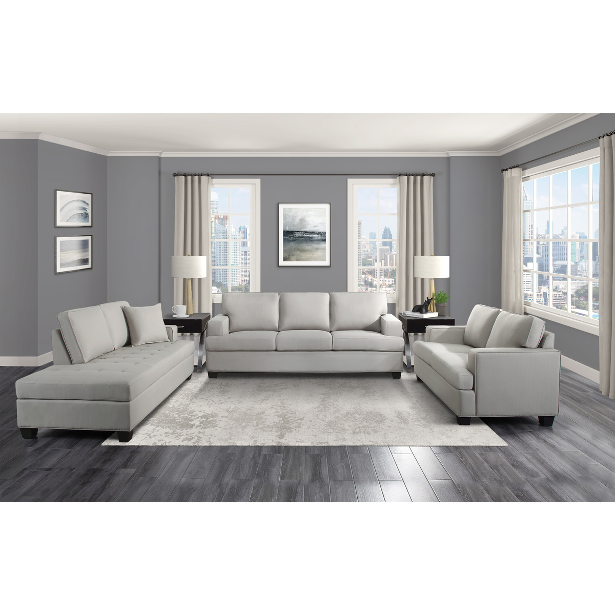 9327KH-3 Elmont Khaki Sofa