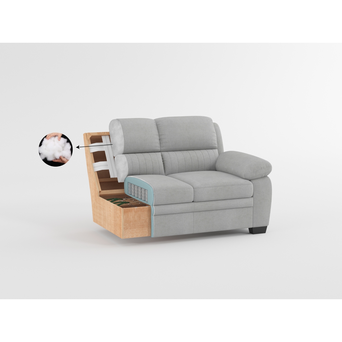 9333GY Holleman Gray Sofa Set