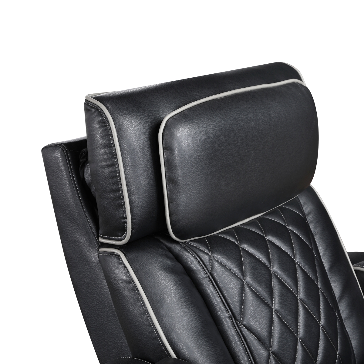 9516BLK-3PWH Fairway Black Power Double Reclining Sofa