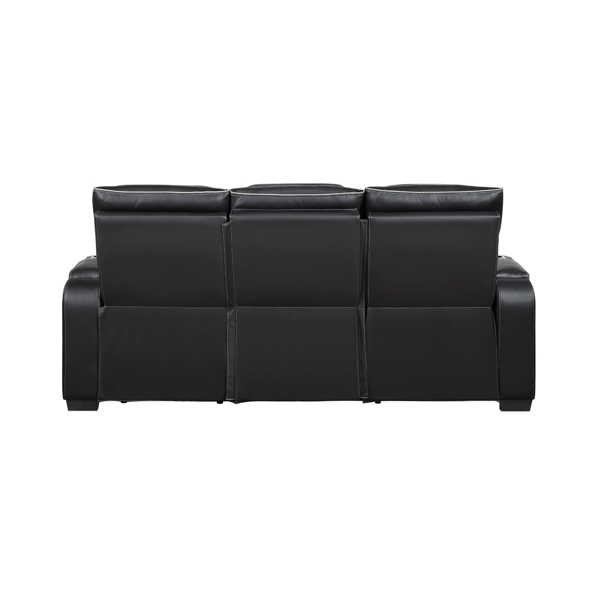 9516BLK-3PWH Fairway Black Power Double Reclining Sofa