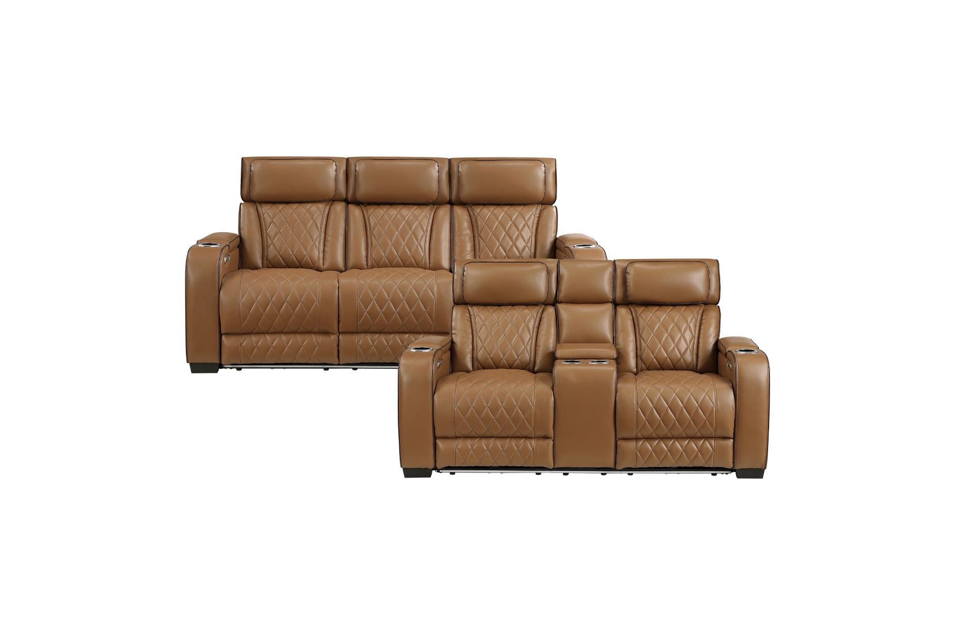 9516BRW Fairway Brown Power Reclining Sofa Set