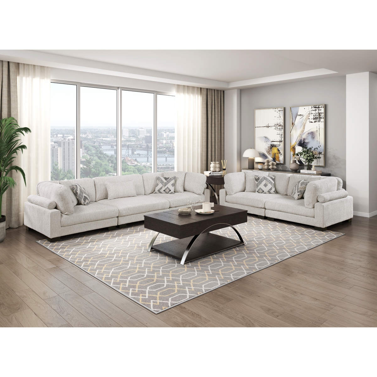 9555BEG-3* Tinley Beige Sofa