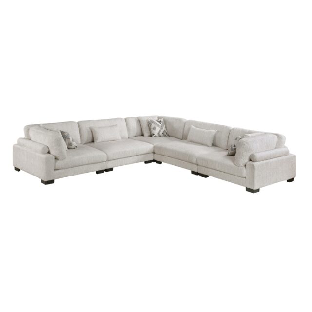 9555BEG*53CR2AC Tinley Beige 5-Piece Modular Sectional