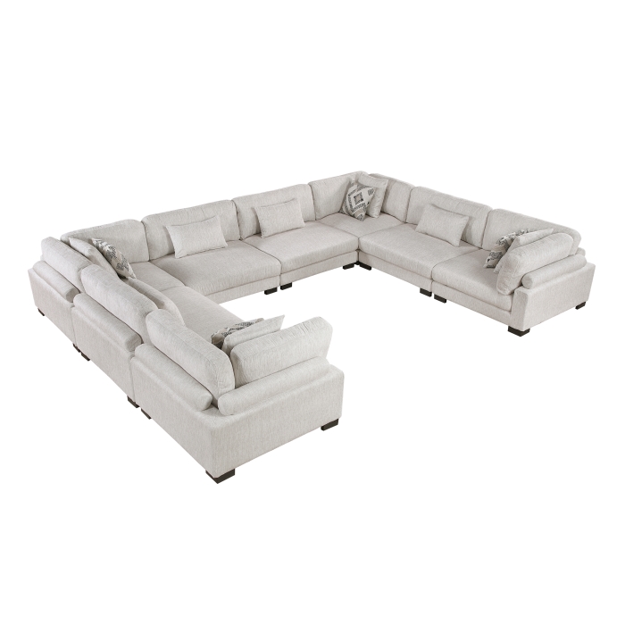 9555BEG*84CR4AC Tinley Beige 8-Piece Modular Sectional
