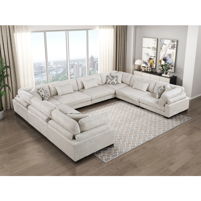9555BEG*84CR4AC Tinley Beige 8-Piece Modular Sectional