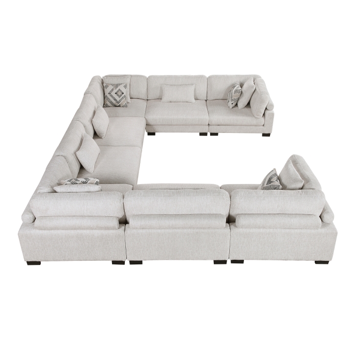 9555BEG*84CR4AC Tinley Beige 8-Piece Modular Sectional
