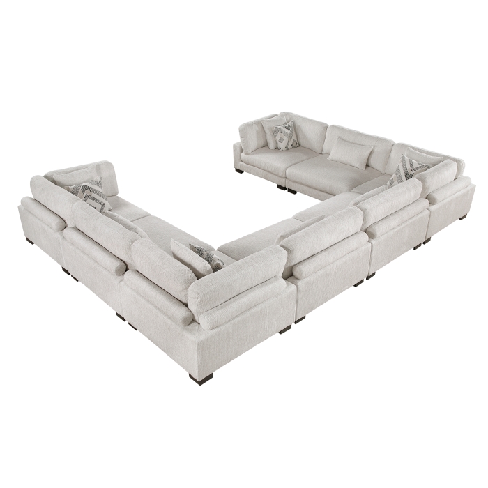 9555BEG*84CR4AC Tinley Beige 8-Piece Modular Sectional