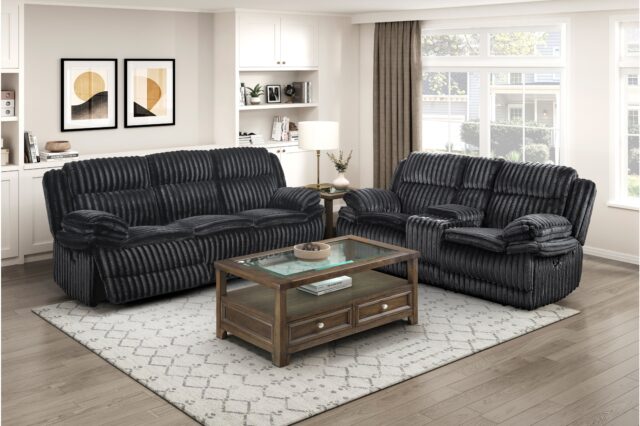 9577BK Goodland Black Reclining Sofa Set