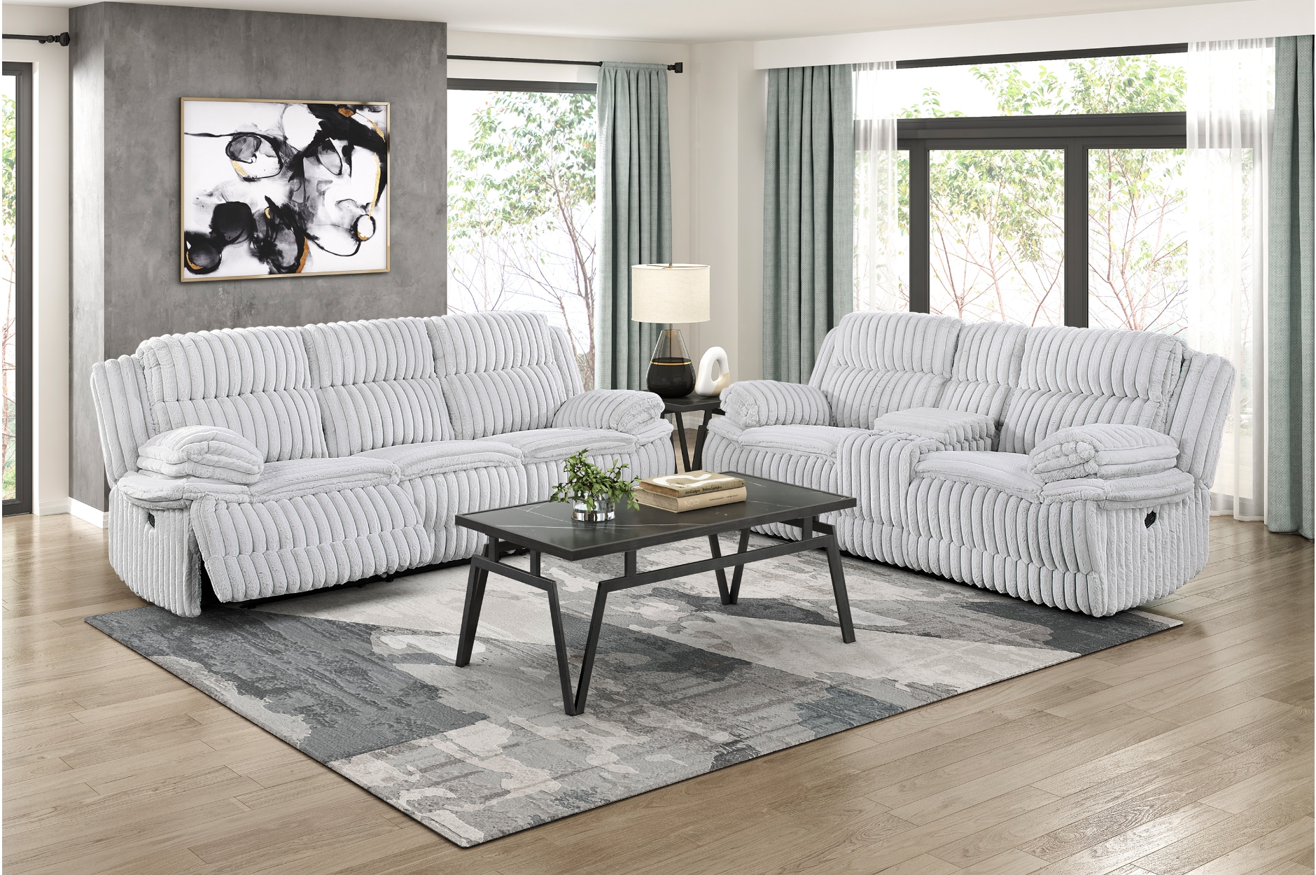 9577GY Goodland Gray Reclining Sofa Set