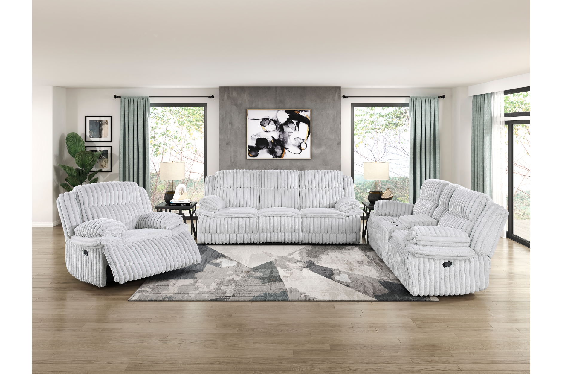9577GY Goodland Gray Reclining Sofa Set