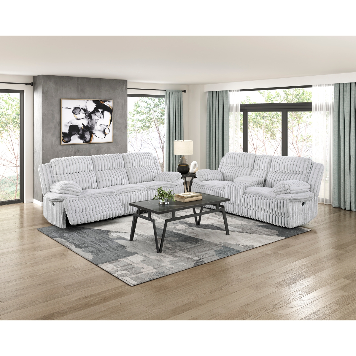 9577GY Goodland Gray Reclining Sofa Set