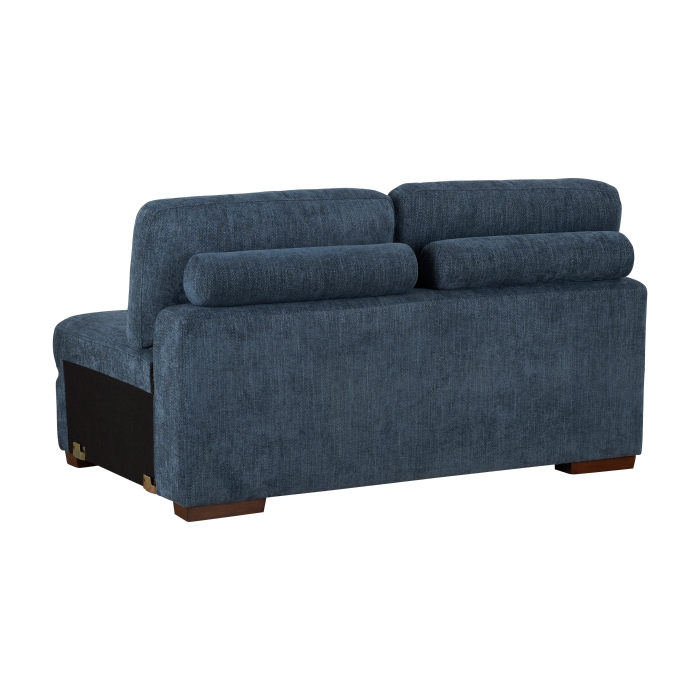9624BU*5LC2R Raife Blue 5-Piece Sectional with Left Chaise, Pull-out Bed and Ottoman