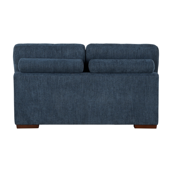 9624BU*5LC2R Raife Blue 5-Piece Sectional with Left Chaise, Pull-out Bed and Ottoman