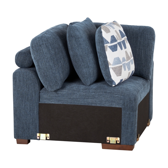 9624BU*5LC2R Raife Blue 5-Piece Sectional with Left Chaise, Pull-out Bed and Ottoman