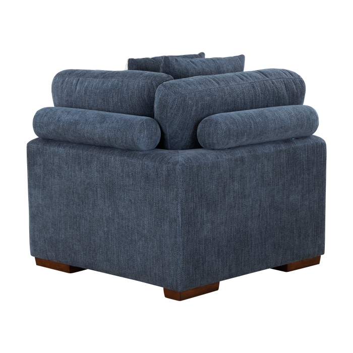 9624BU*5LC2R Raife Blue 5-Piece Sectional with Left Chaise, Pull-out Bed and Ottoman