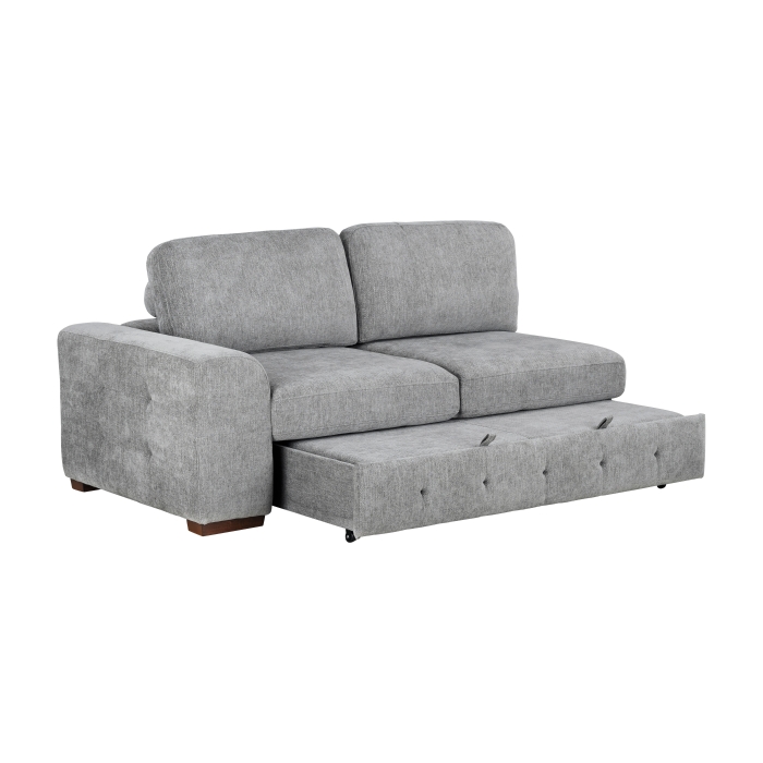 9624GY*52LRC Raife Gray 5-Piece Sectional with Right Chaise, Pull-out Bed and Ottoman