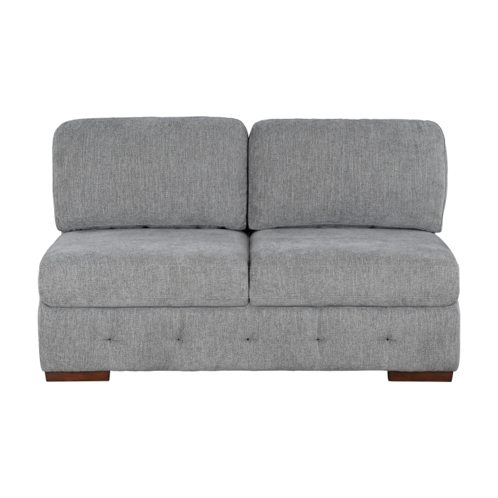 9624GY*5LC2R Raife Gray 5-Piece Sectional with Left Chaise, Pull-out Bed and Ottoman